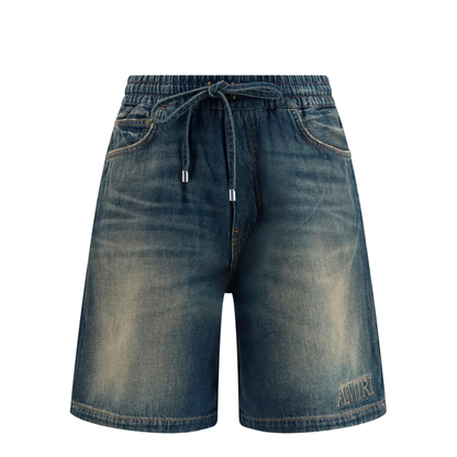 Drawstring Denim Shorts - Image 1