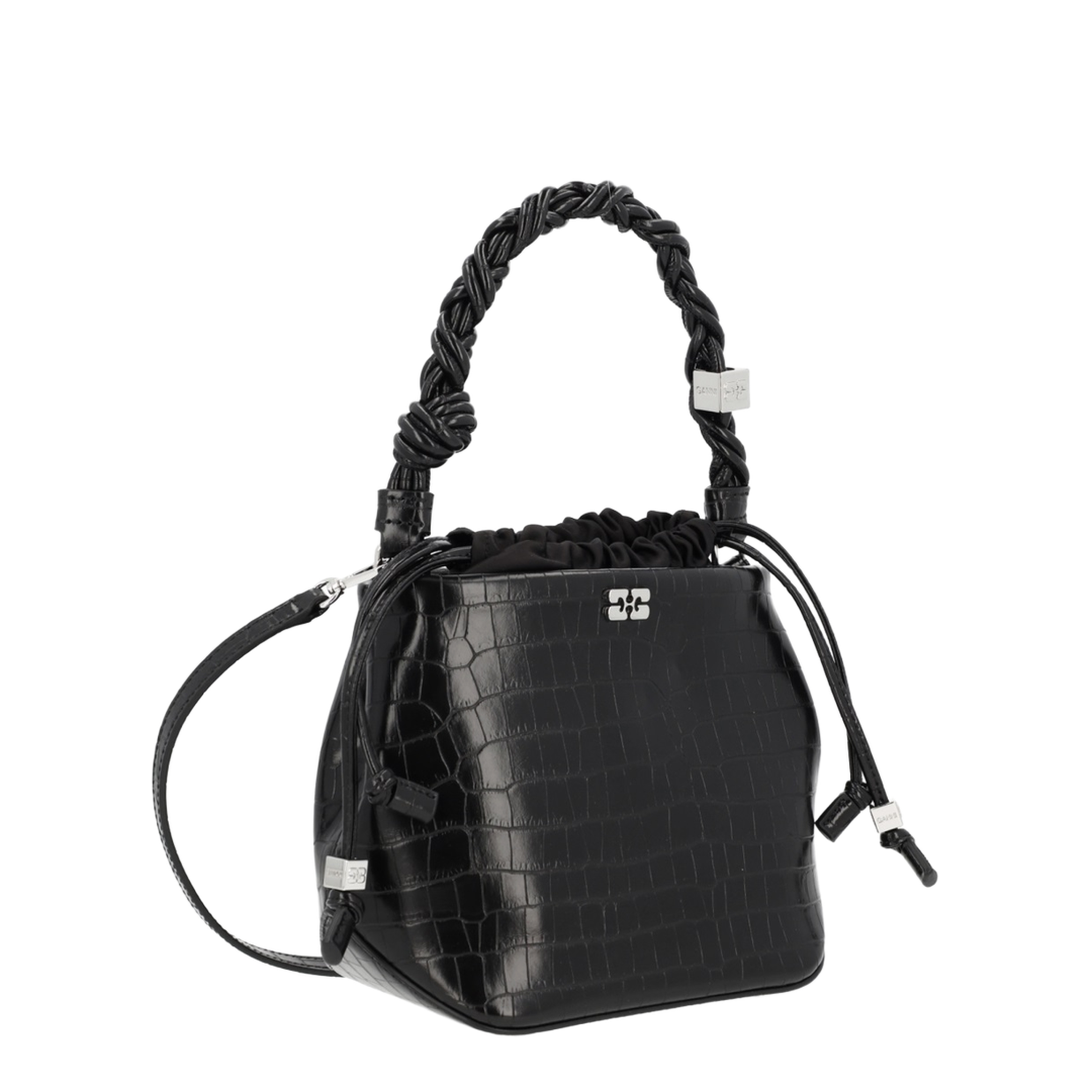 Crocodile-embossed Leather Tote Bag - Image 2