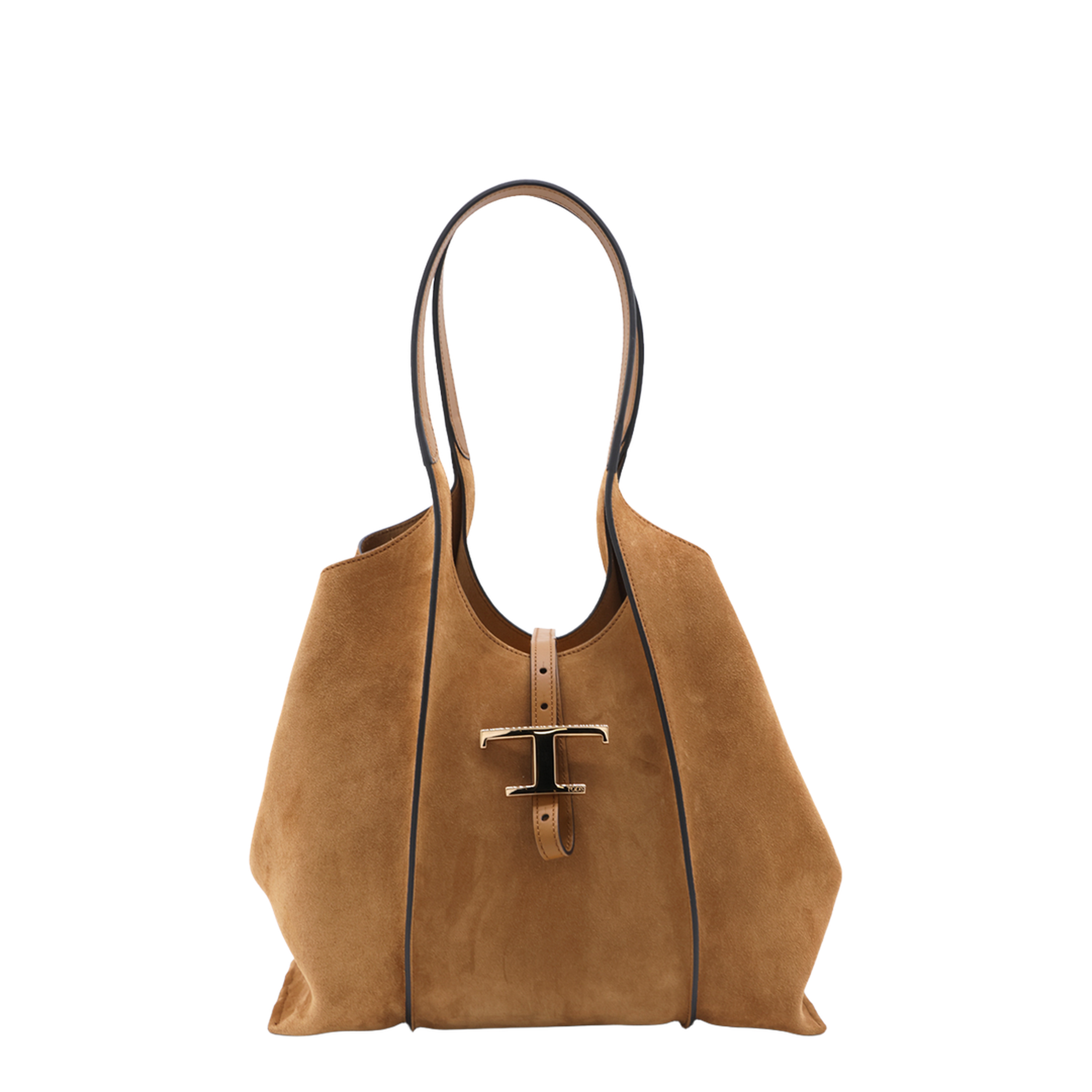 T Timeless Small Calfskin Tote - Brown - Image 1