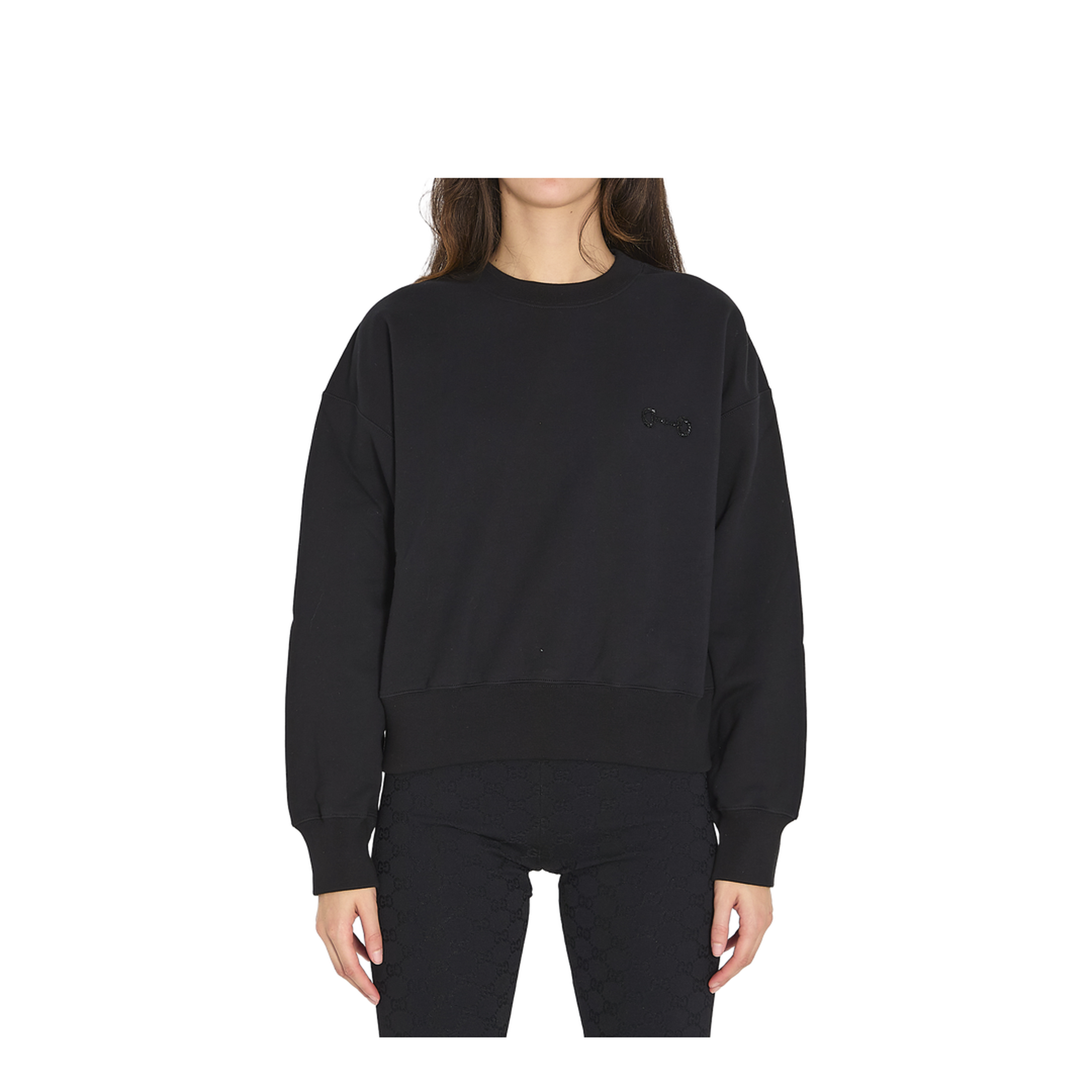Long Sleeve Crew-Neck Boxy Sweater - Image 1