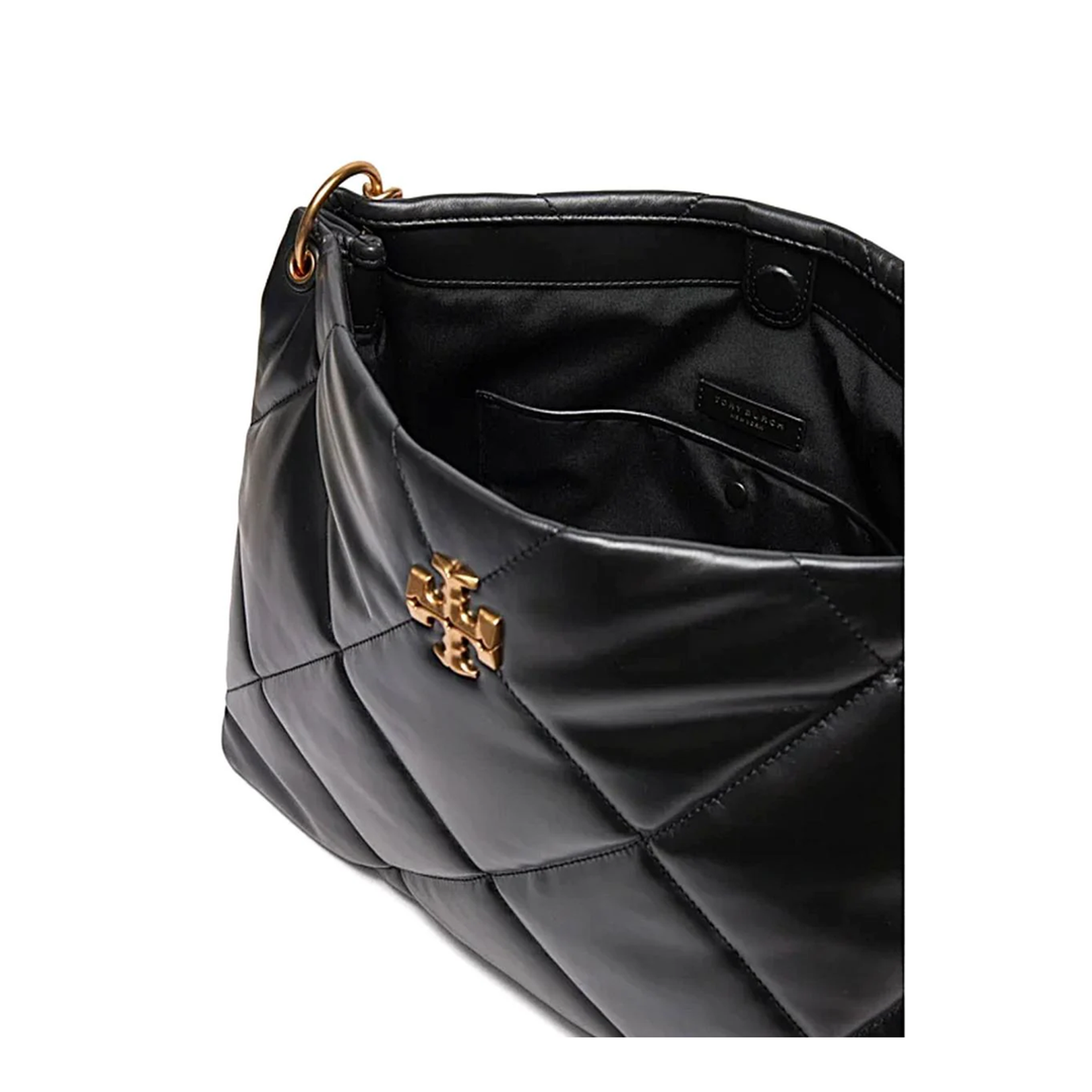 Kira Diamond Quilt Hobo Bag Black - Image 3