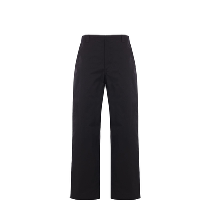 Cotton Twill Pant with Web Detail in Black - Image 1