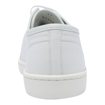 Gym Sneakers in Smooth Leather in White - Image 3