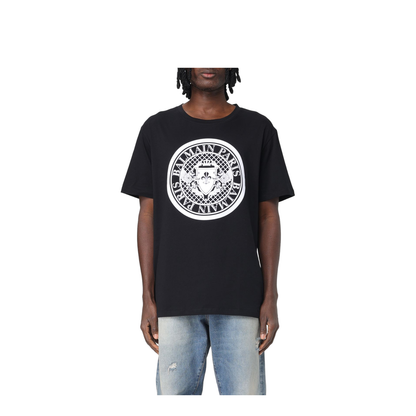 Coin Flock T-Shirt, Regular Fit Black - Image 5
