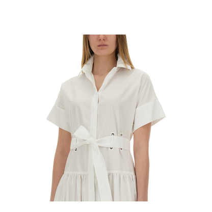 Belted Short-sleeved Midi Dress - Image 4