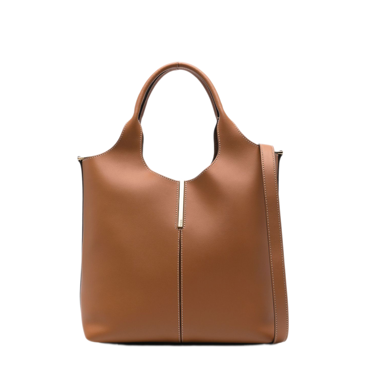 Small Calfskin Tote - Brown - Image 1