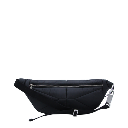Bumbag Quilted Nylon Belt Bag - Black - Image 5