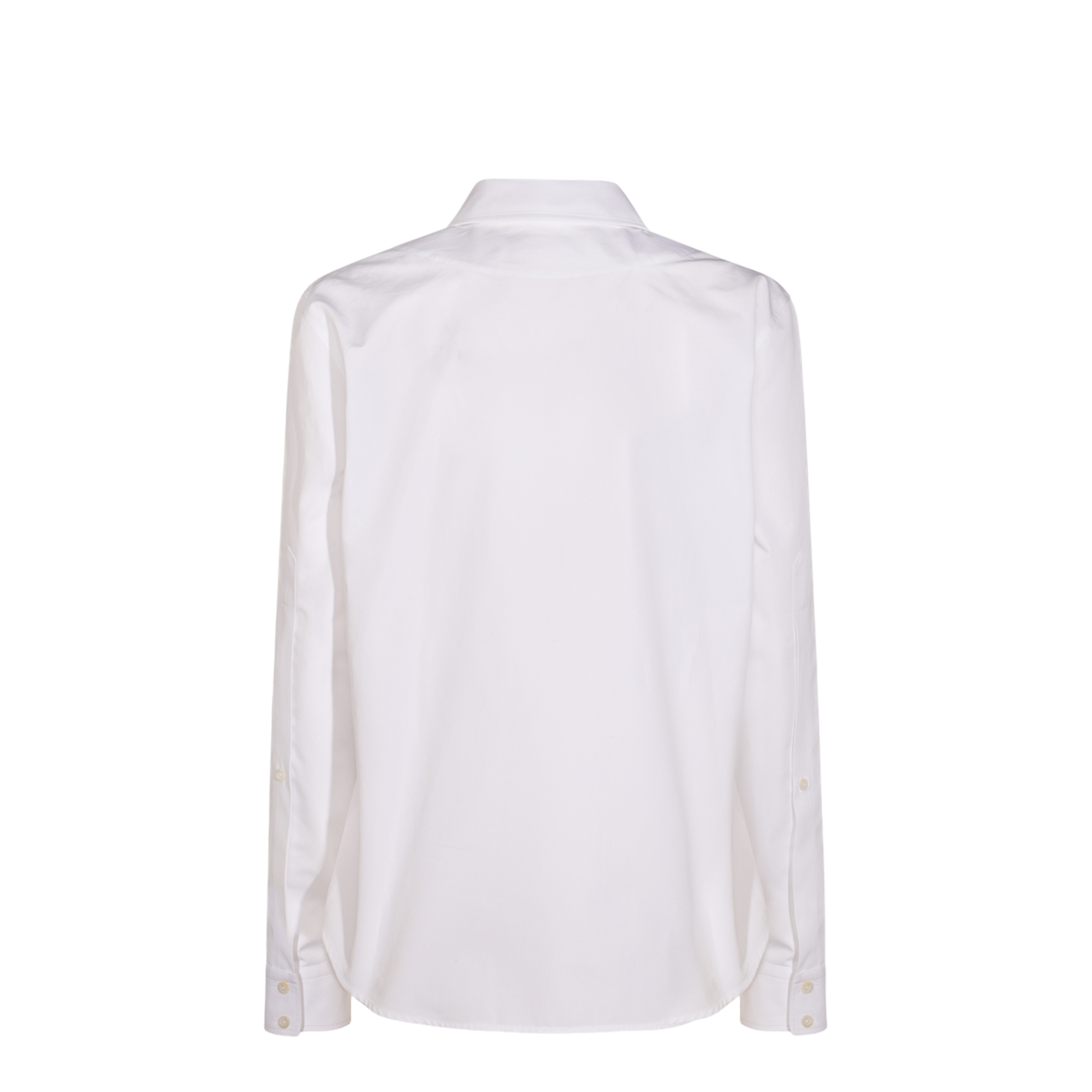 Cotton Poplin Shirt with Horsebit in White - Image 4
