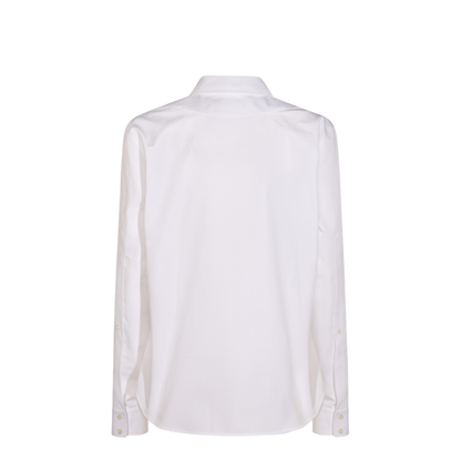 Cotton Poplin Shirt with Horsebit in White - Image 4