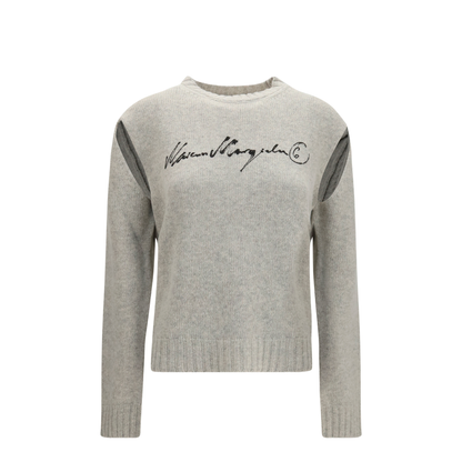 Knitted Sweater with Logo Lettering - Image 1