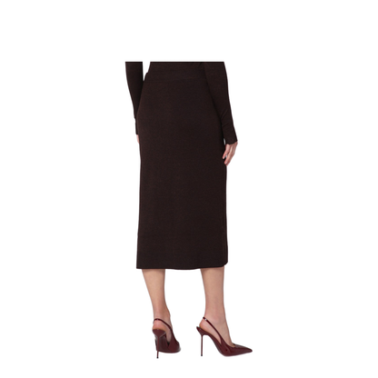 Brown Midi Skirt in Wool Blend - Image 2