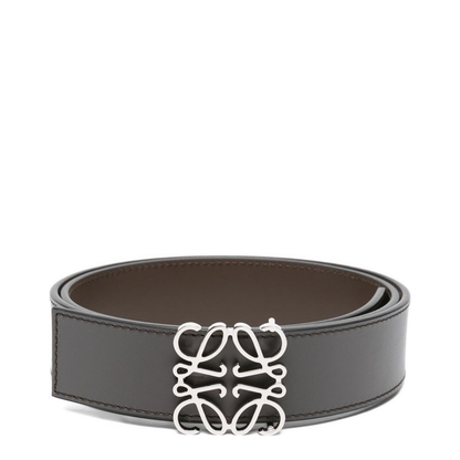 Reversible Anagram Belt in Smooth Calfskin Grey - Image 1