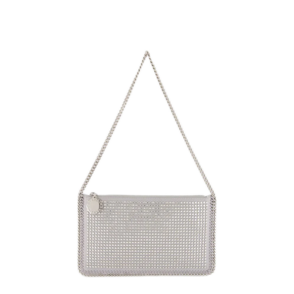 Falabella Small Fabric Shoulder Bag - Silver - Image 1