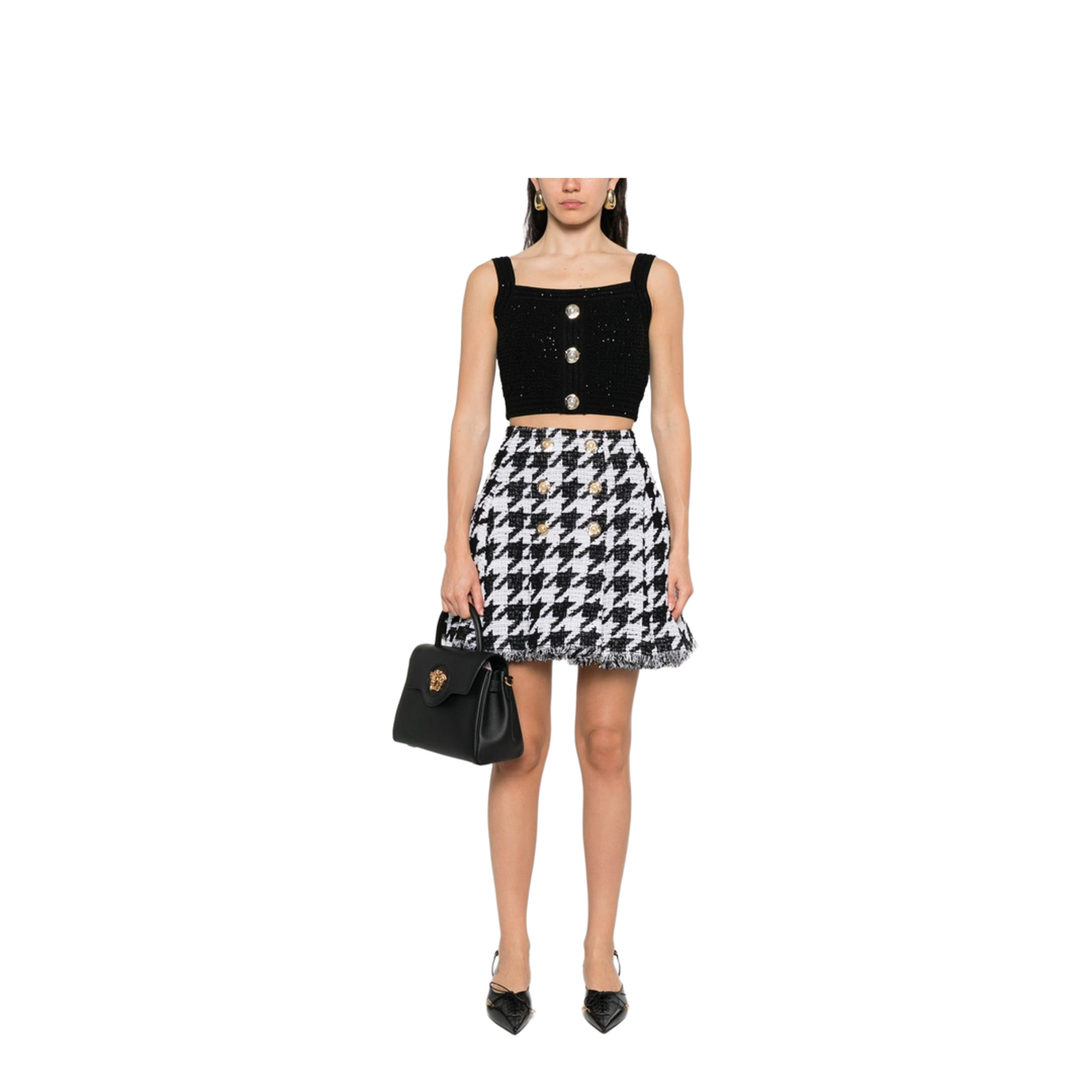 Tweed Top - Black - Image 5