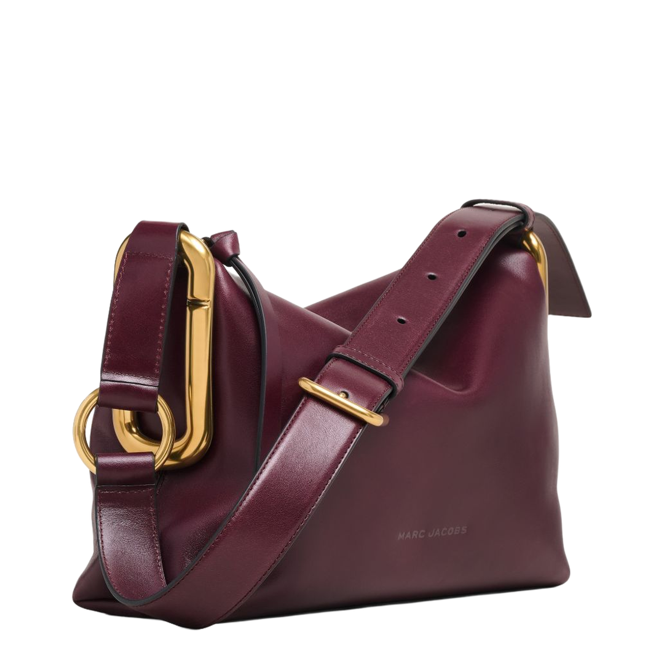 Scene Medium Smooth Leather Shoulder Bag - Dark Port - Image 2