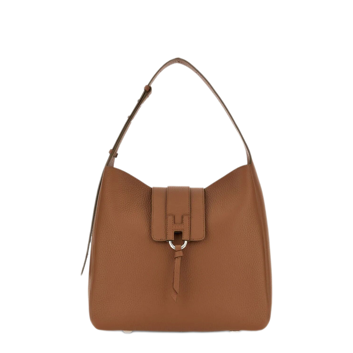 Calfskin Shoulder Bag - Brown - Image 1