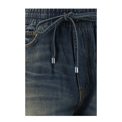 Drawstring Denim Shorts - Image 3