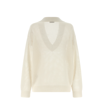 Women's Knitted Sweater White - Image 2