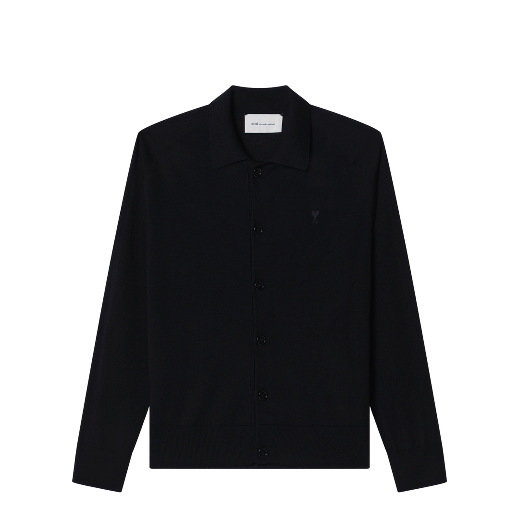 Black Wool Cardigan - Image 1