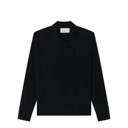Black Wool Cardigan - Image 1
