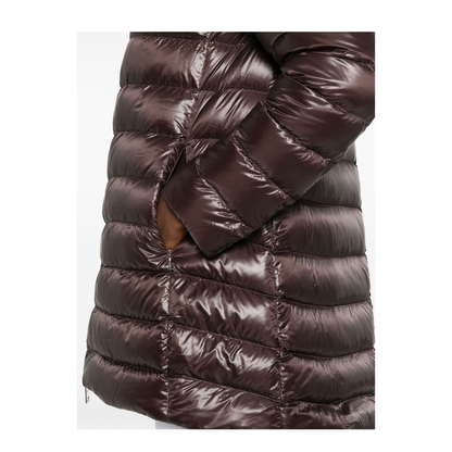 Brown A-Shape Midi Down Jacket - Image 2