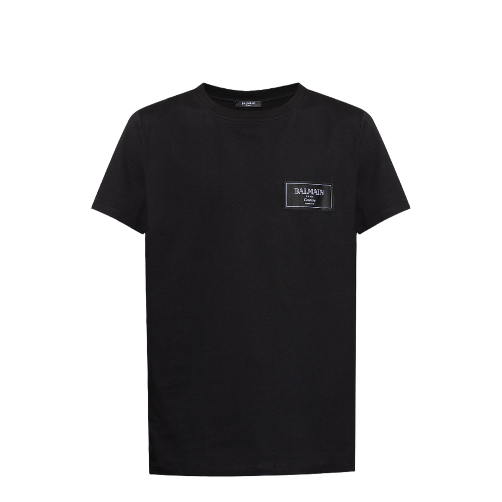 T-shirt with Couture Label Black - Image 1