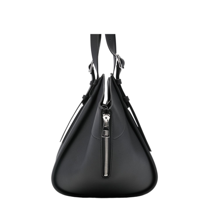 Hammock Flip Calfskin Tote - Black - Image 5