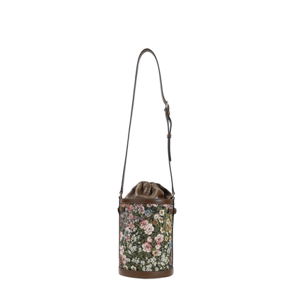 Antibes Medium Cotton Jacquard Bucket Bag - Brown - Image 3