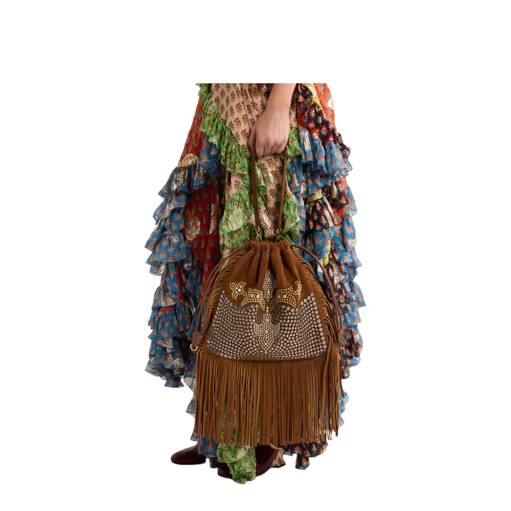 Kalispera Medium Suede Bag - Brown - Image 3