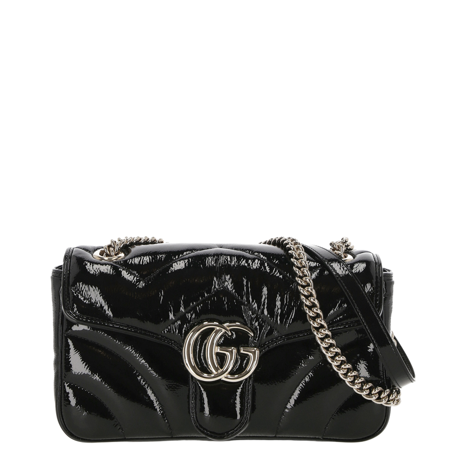 GG Marmont Medium Leather Shoulder Bag - Navy Blue - Image 5