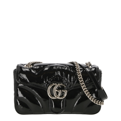 GG Marmont Medium Leather Shoulder Bag - Navy Blue - Image 5