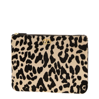 Beige Leopard Clutch Bag - Image 2