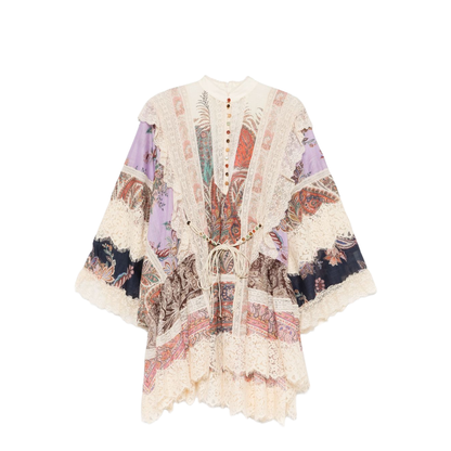 Rhiannon Printed Cotton Mini Dress - Image 1