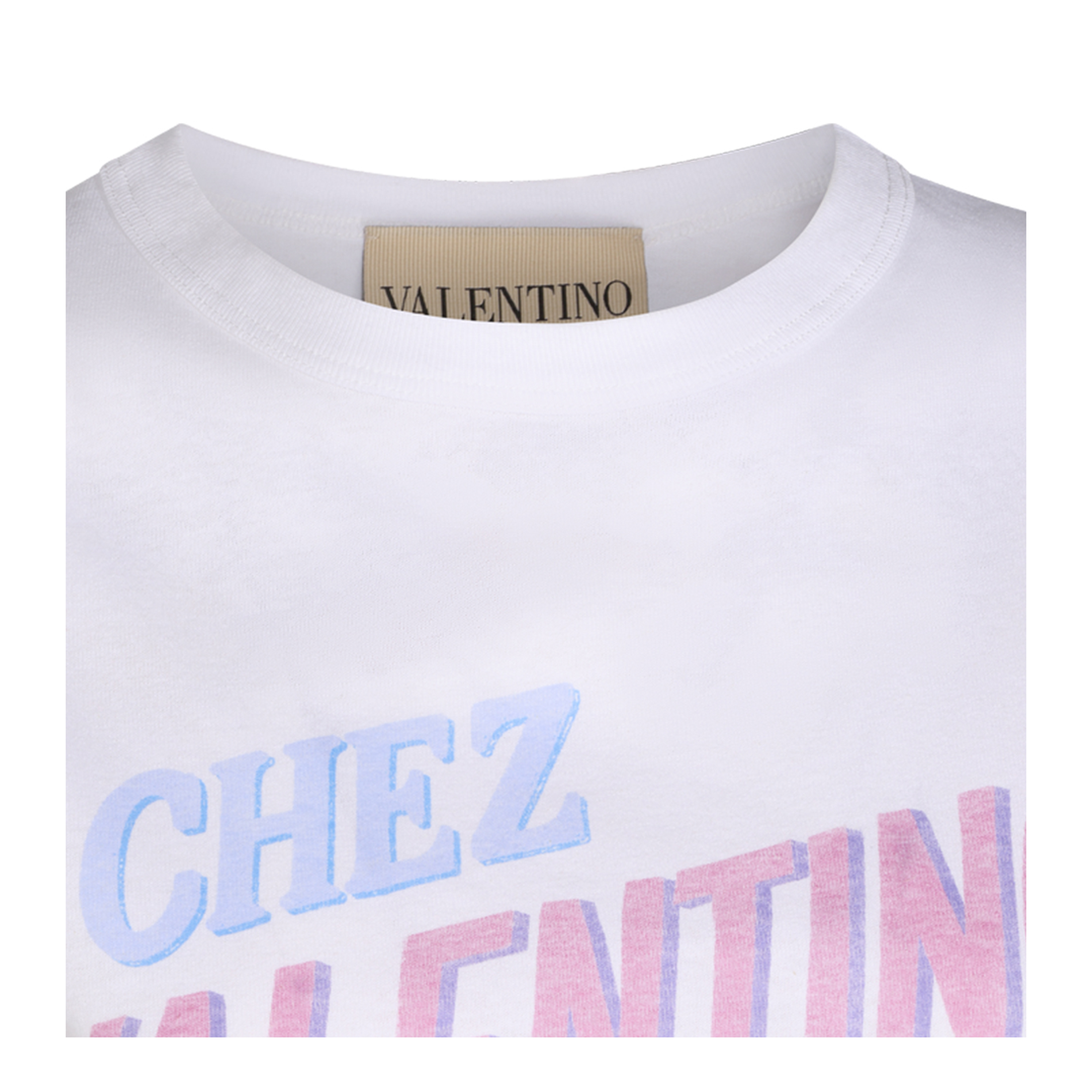 White Cotton T-Shirt With Logo Print - Image 5