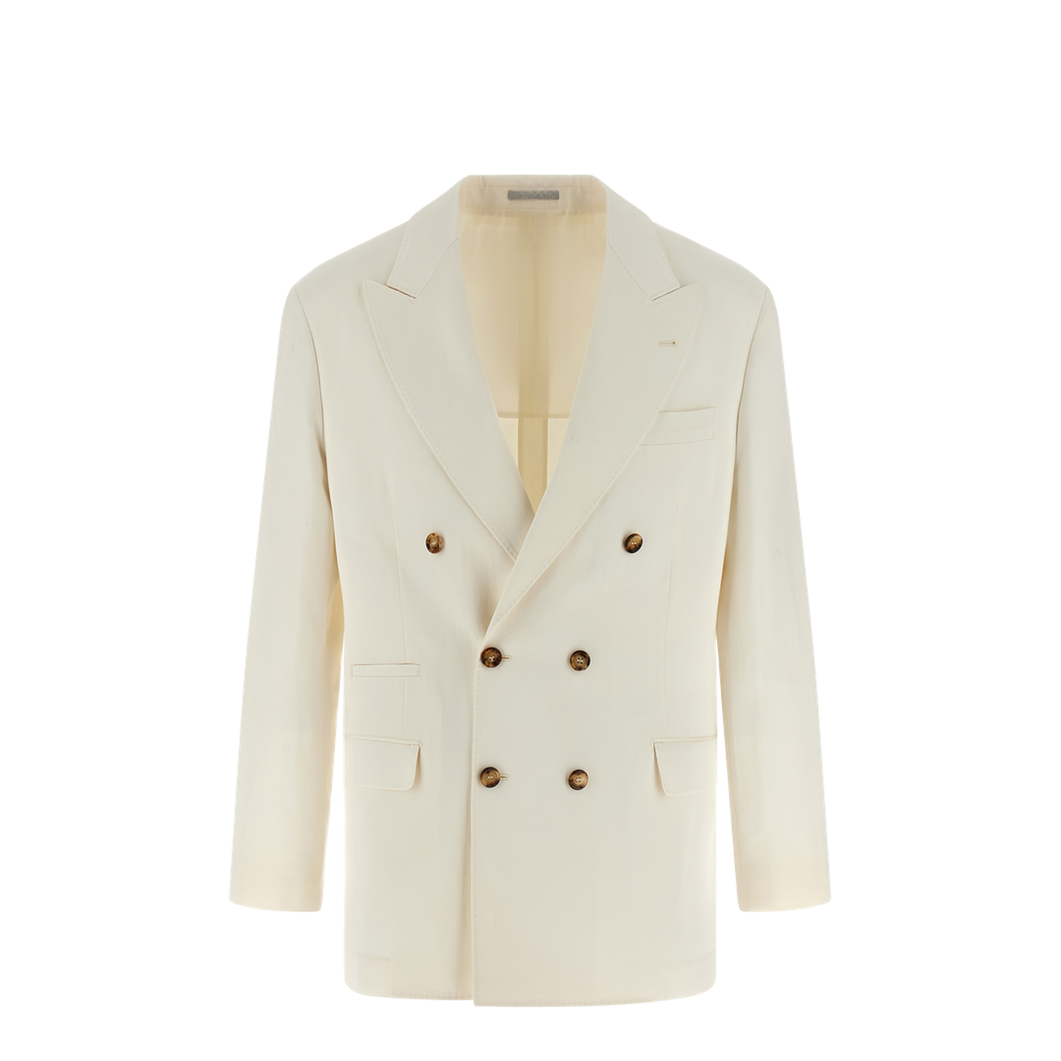 Linen Silk Blazer Beige - Image 1