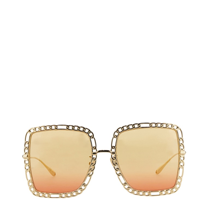 Rectangular Sunglasses - Gold - Image 1