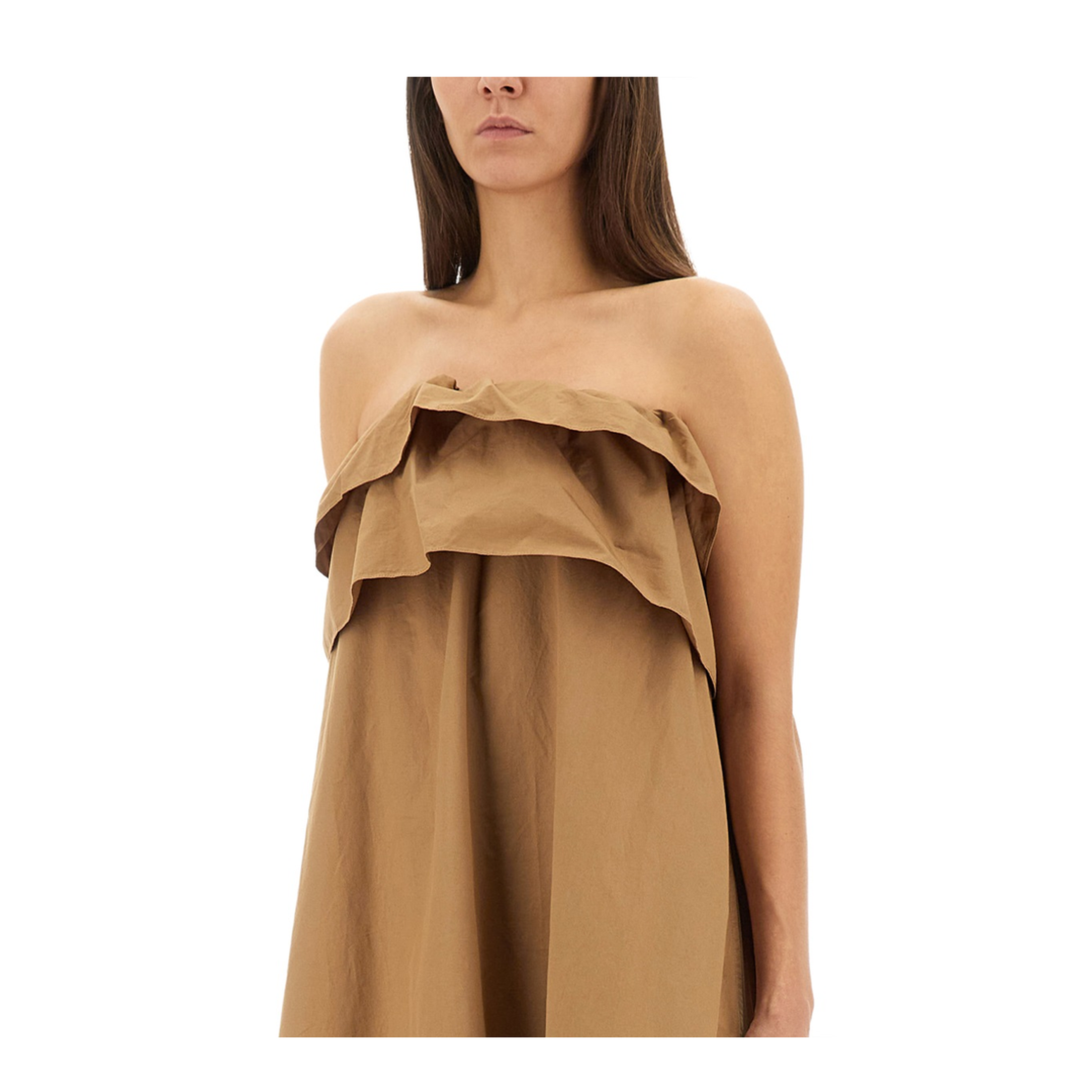 Cotton Twill Ruffle Dress - Image 4