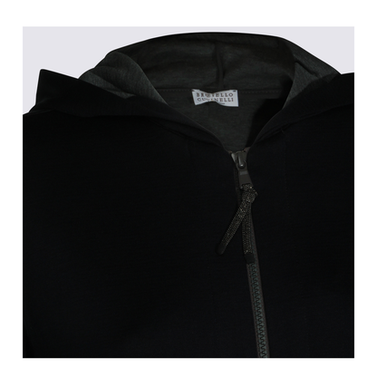 Cotton and Silk Interlock Hooded Topwear - Image 6