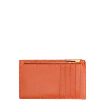 Cassandre Fragments Flap Card Case in Lambskin Dark Mandarin - Image 2