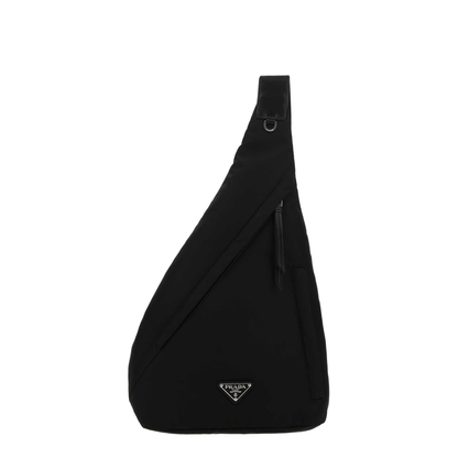 Re-Nylon And Leather Backpack - Black - Image 1