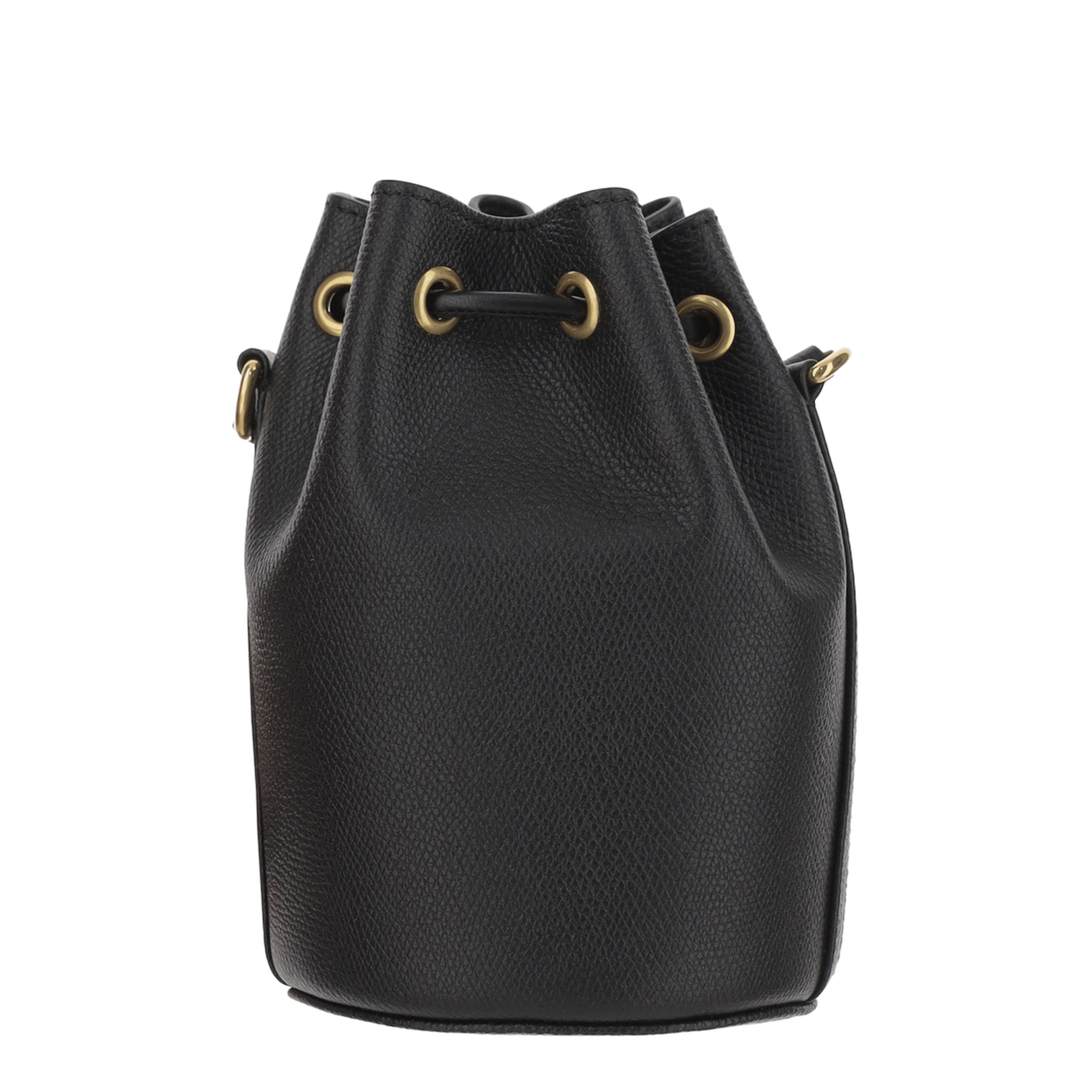Black Leather Bucket Bag - Image 3