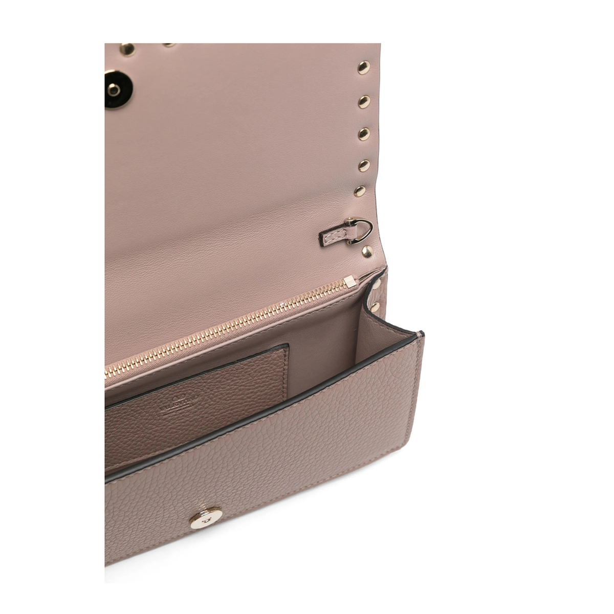 Rockstud Small Grainy Calfskin Shoulder Bag - Light Ivory - Image 5