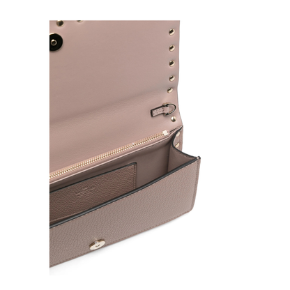Rockstud Small Grainy Calfskin Shoulder Bag - Light Ivory - Image 5