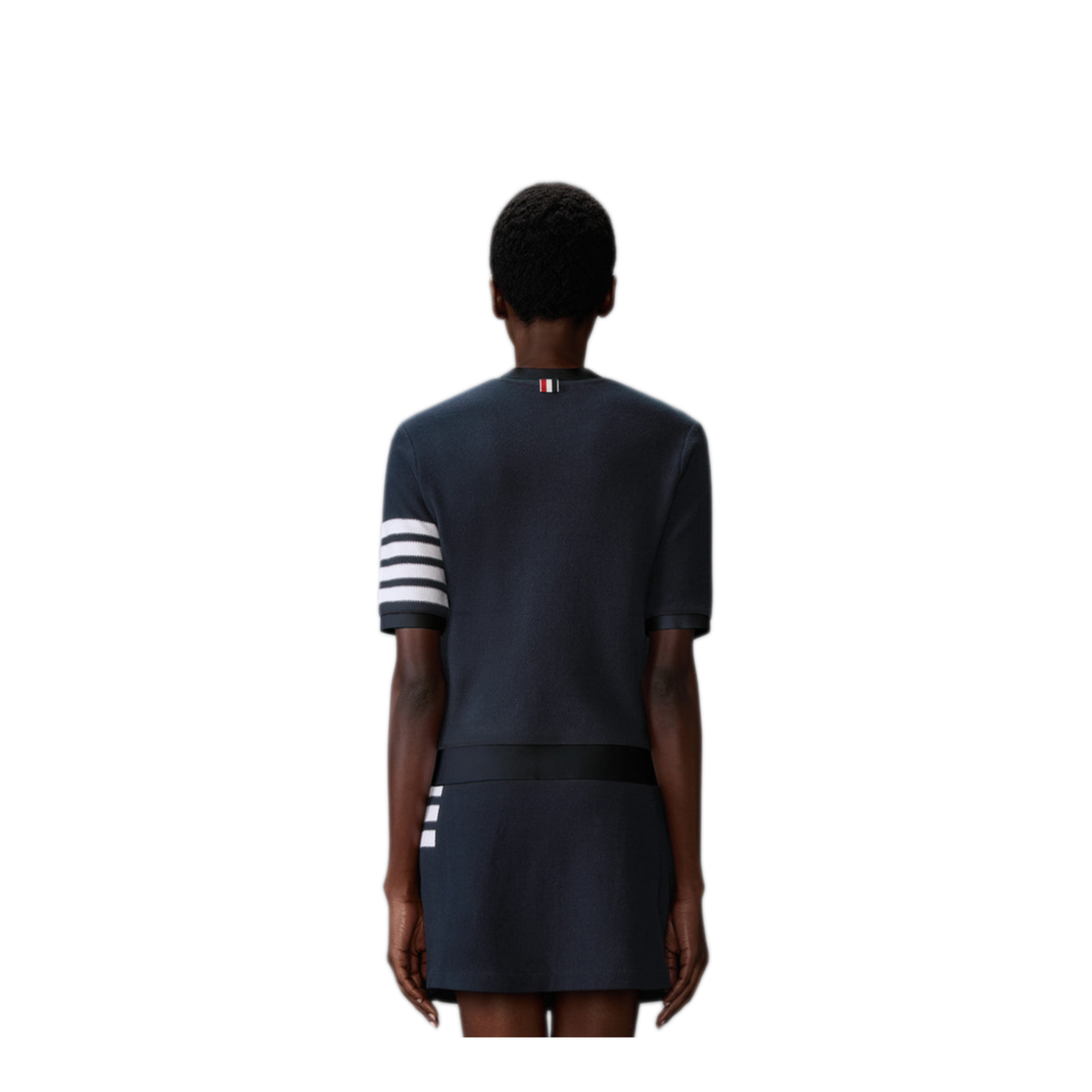 Textured Cotton Piqué 4-Bar T-Shirt - Image 3