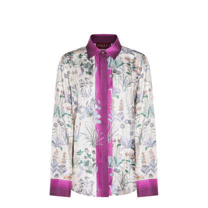 Printed Silk Twill Shirt - Image 1