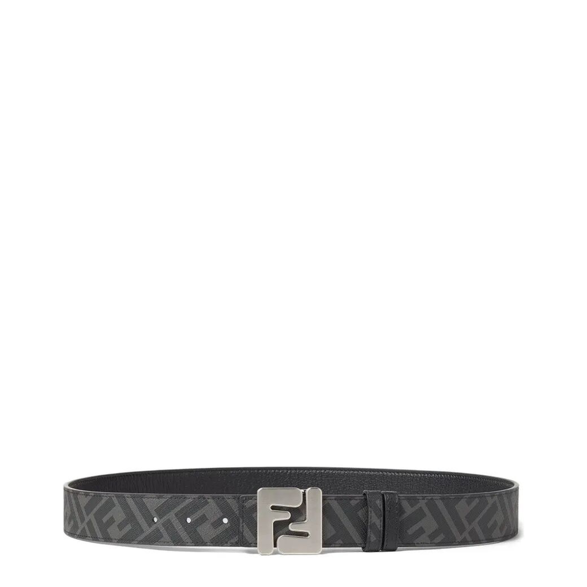Reversible Squared Belt in Black Leather - Image 2