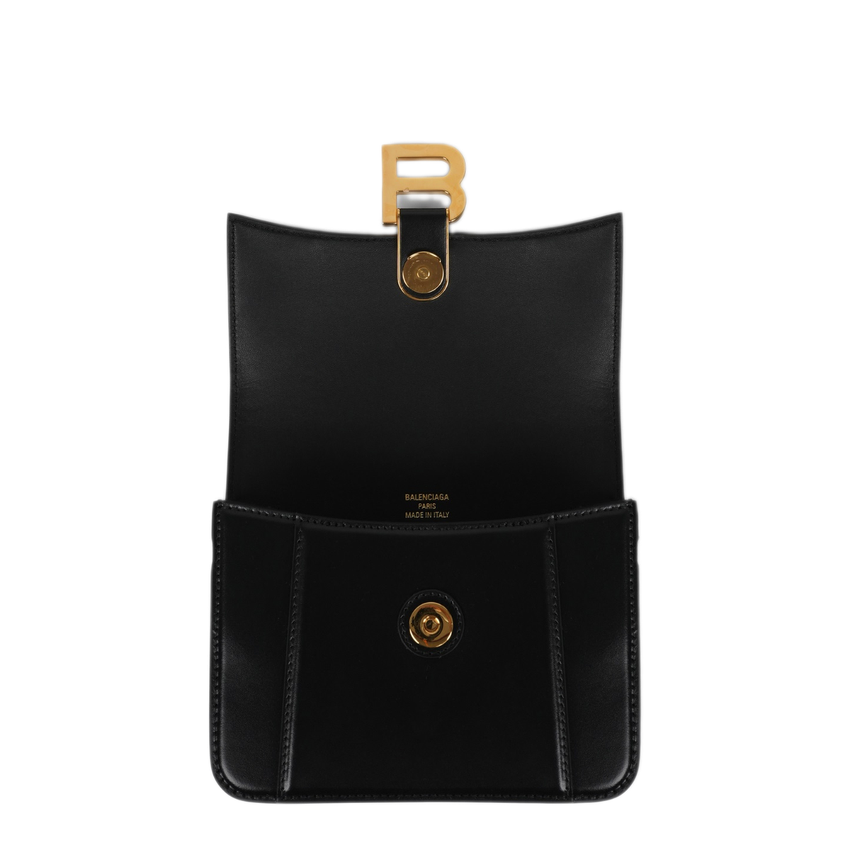 Hourglass Small Flap Bag in Black - Image 4