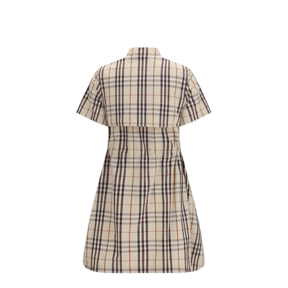 Beige Check Dress - Image 2