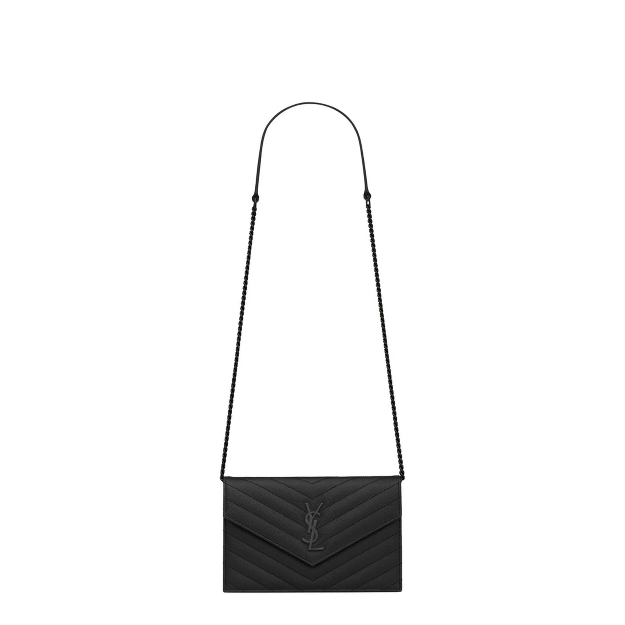 Cassandre Envelope Calfskin Chain Wallet - Noir - Image 1