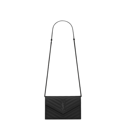 Cassandre Envelope Calfskin Chain Wallet - Noir - Image 1